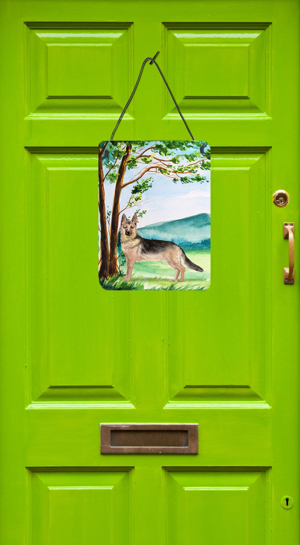 Under the Tree German Shepherd Wall or Door Hanging Prints CK2012DS1216 by Caroline's Treasures