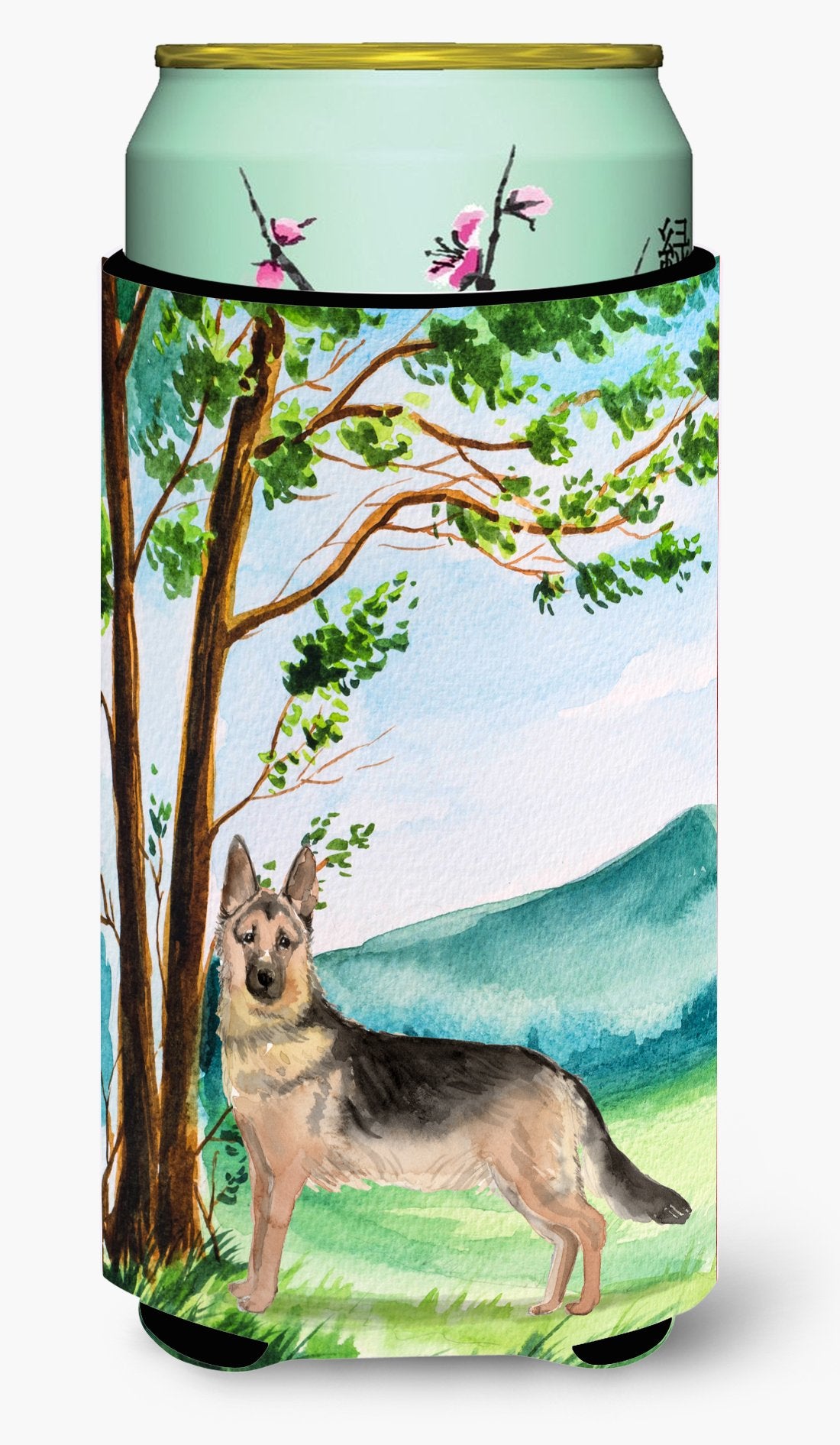 Under the Tree German Shepherd Tall Boy Beverage Insulator Hugger CK2012TBC by Caroline's Treasures