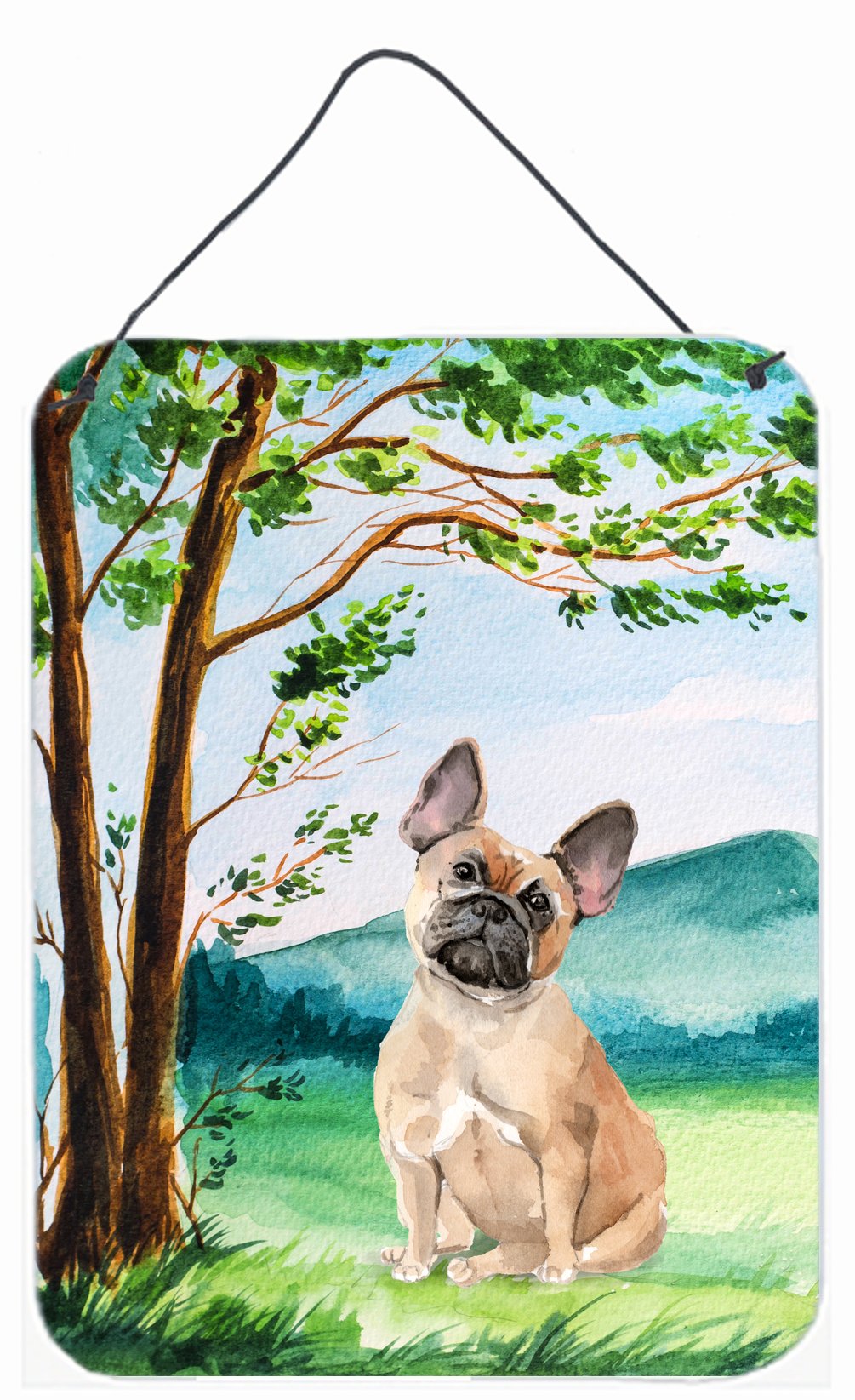 Under the Tree Fawn French Bulldog Wall or Door Hanging Prints CK2013DS1216 by Caroline's Treasures