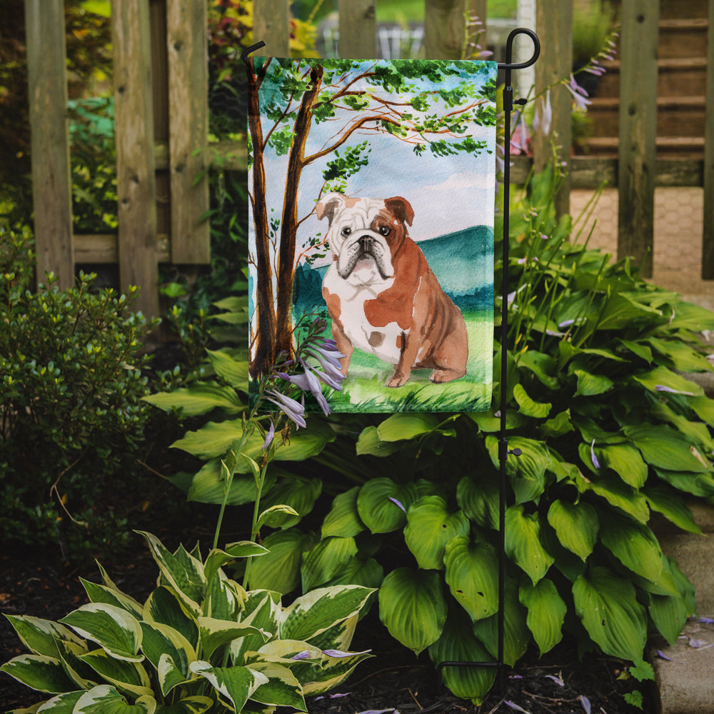 Under the Tree English Bulldog Flag Garden Size CK2014GF  the-store.com.