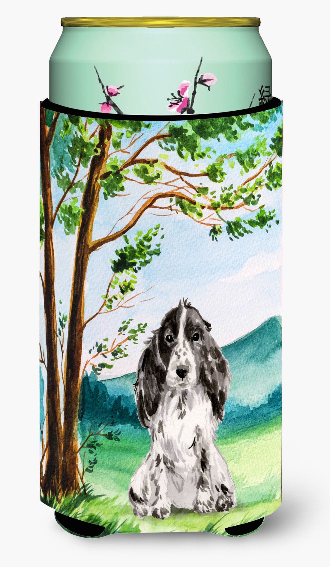 Under the Tree Black Parti Cocker Spaniel Tall Boy Beverage Insulator Hugger CK2017TBC by Caroline's Treasures