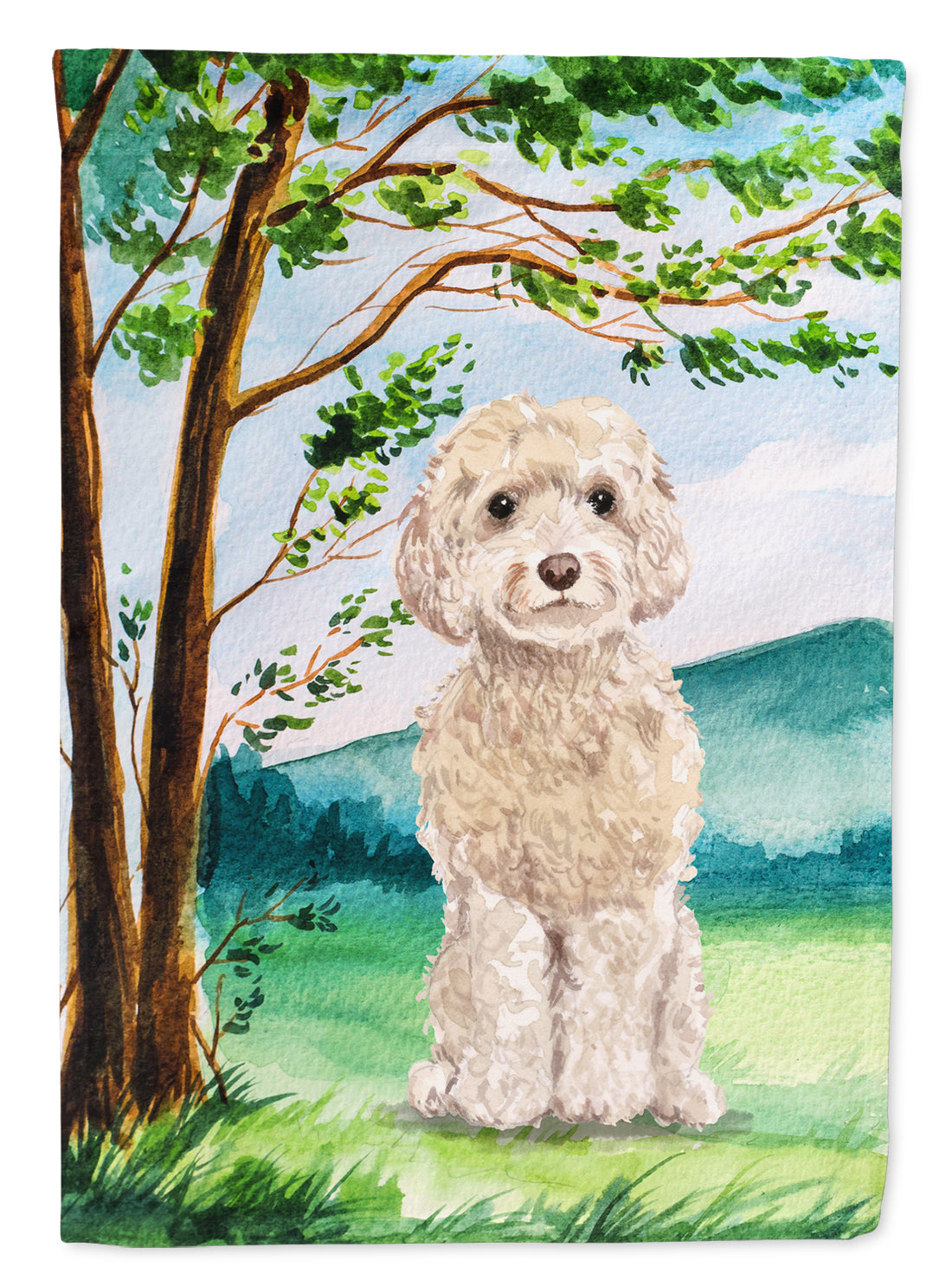 Under the Tree Goldendoodle Flag Garden Size CK2019GF  the-store.com.