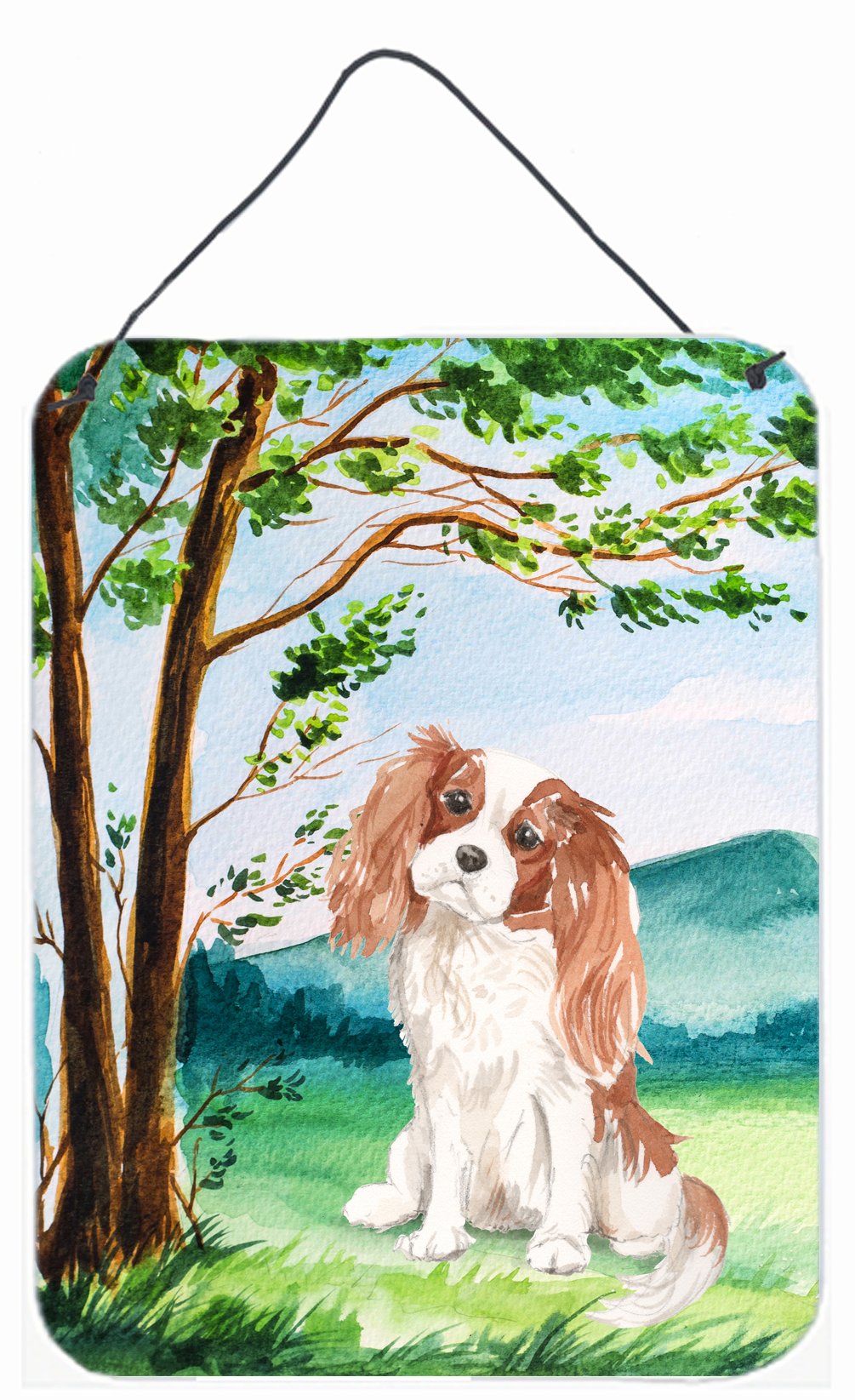 Under the Tree Blenheim Cavalier Spaniel Wall or Door Hanging Prints CK2020DS1216 by Caroline&#39;s Treasures