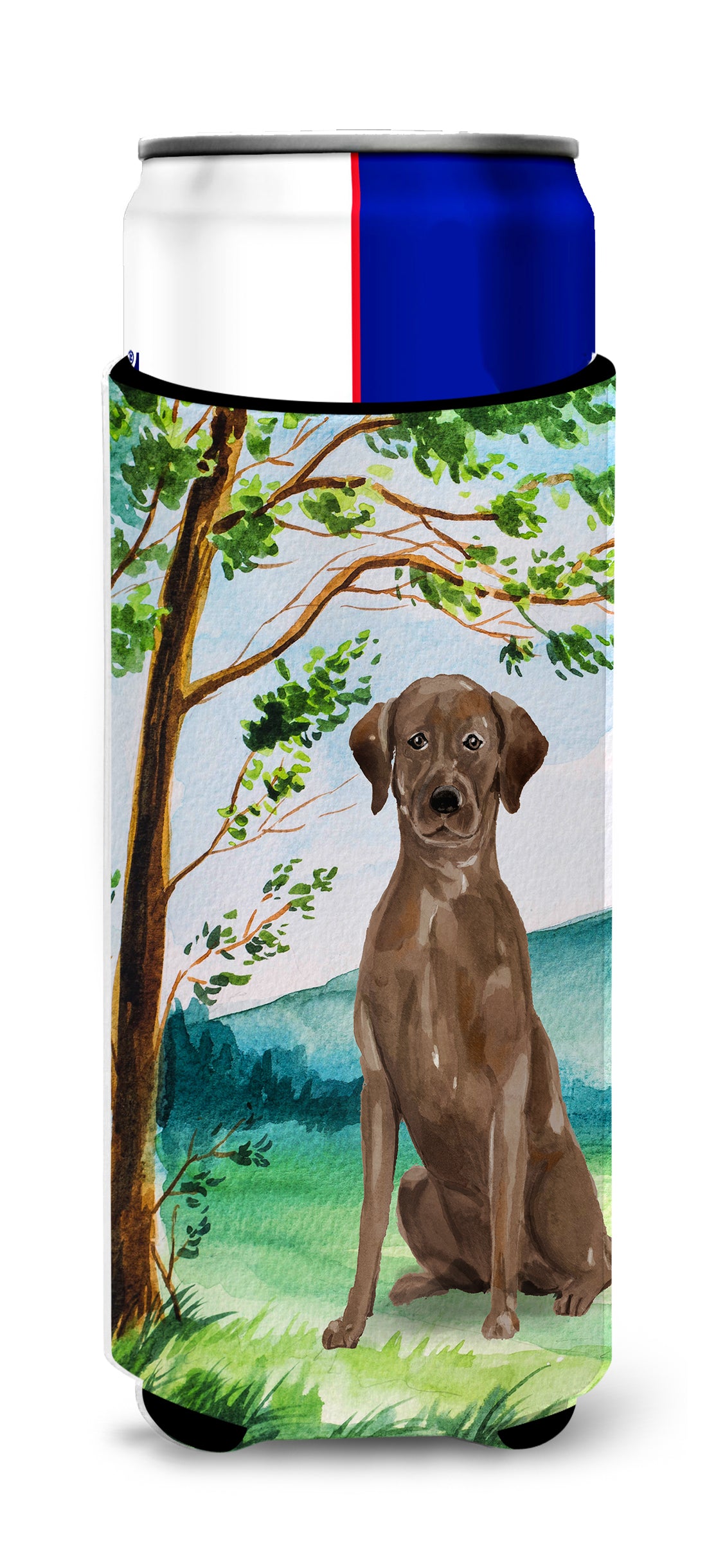 Under the Tree Chocolate Labrador  Ultra Hugger for slim cans CK2021MUK  the-store.com.