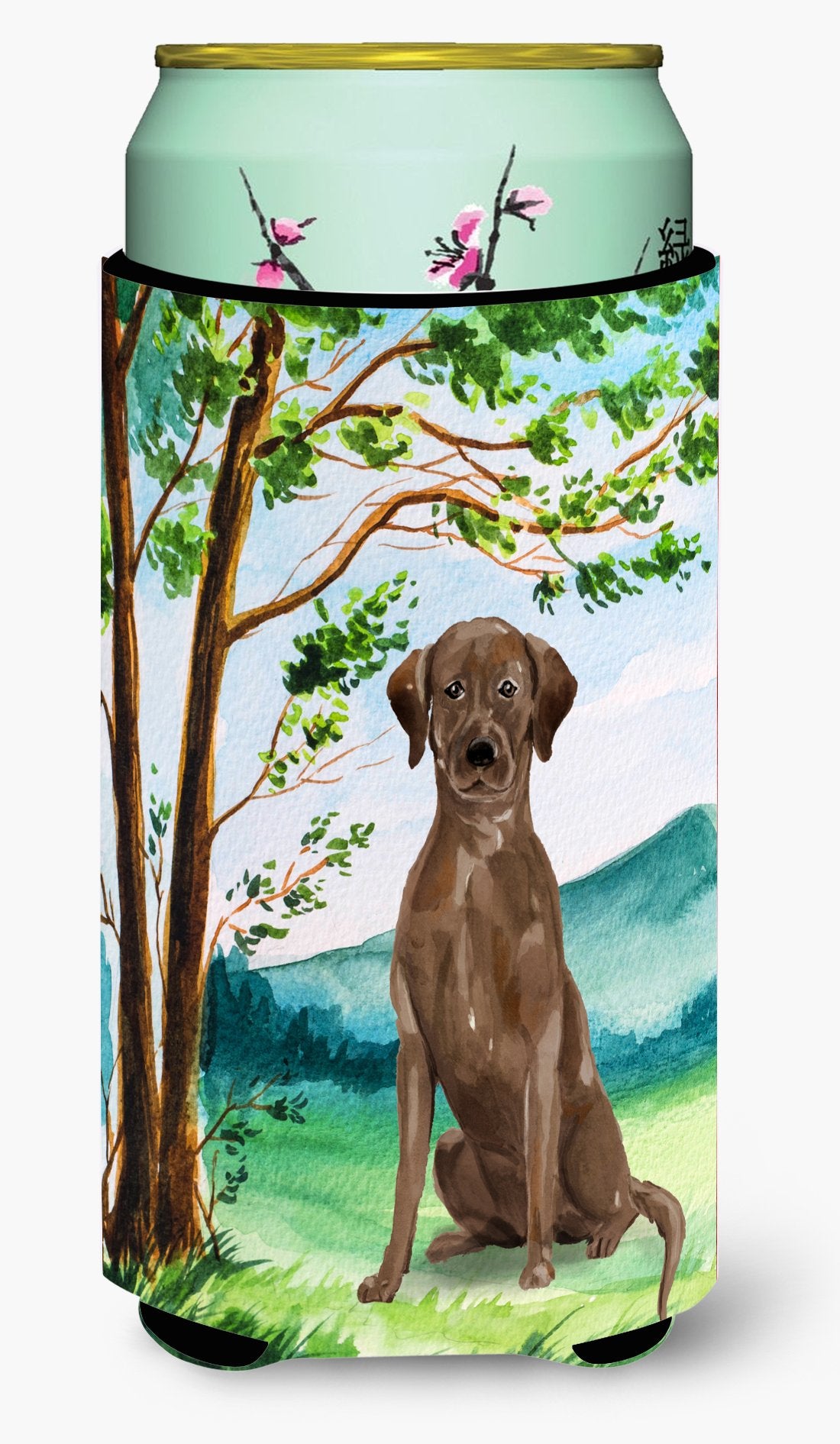 Under the Tree Chocolate Labrador Tall Boy Beverage Insulator Hugger CK2021TBC by Caroline's Treasures