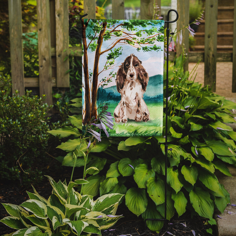 Under the Tree Chocolate Parti Cocker Spaniel Flag Garden Size CK2022GF  the-store.com.