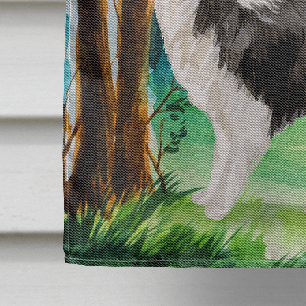 Under the Tree Border Collie Flag Canvas House Size CK2025CHF  the-store.com.