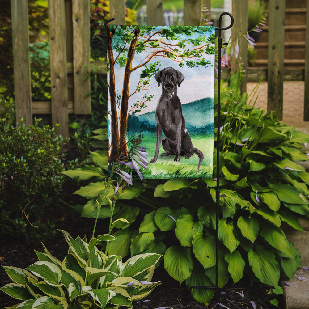 Under the Tree Black Labrador Flag Garden Size CK2027GF  the-store.com.