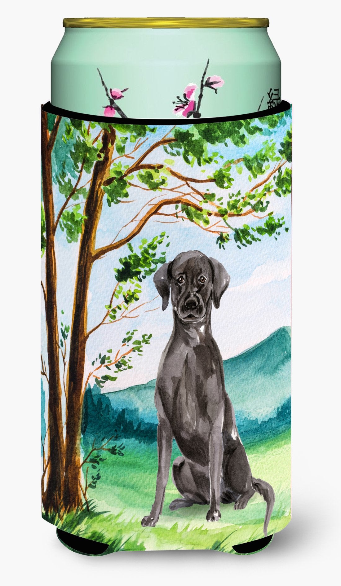 Under the Tree Black Labrador Tall Boy Beverage Insulator Hugger CK2027TBC by Caroline's Treasures