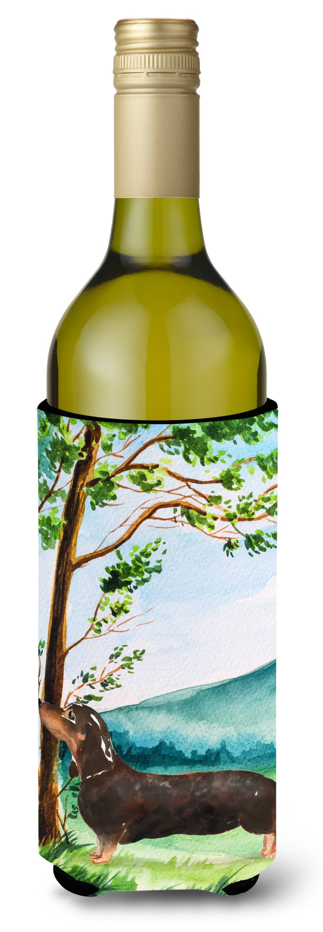 Under the Tree Dachshund Wine Bottle Beverage Insulator Hugger CK2028LITERK by Caroline's Treasures