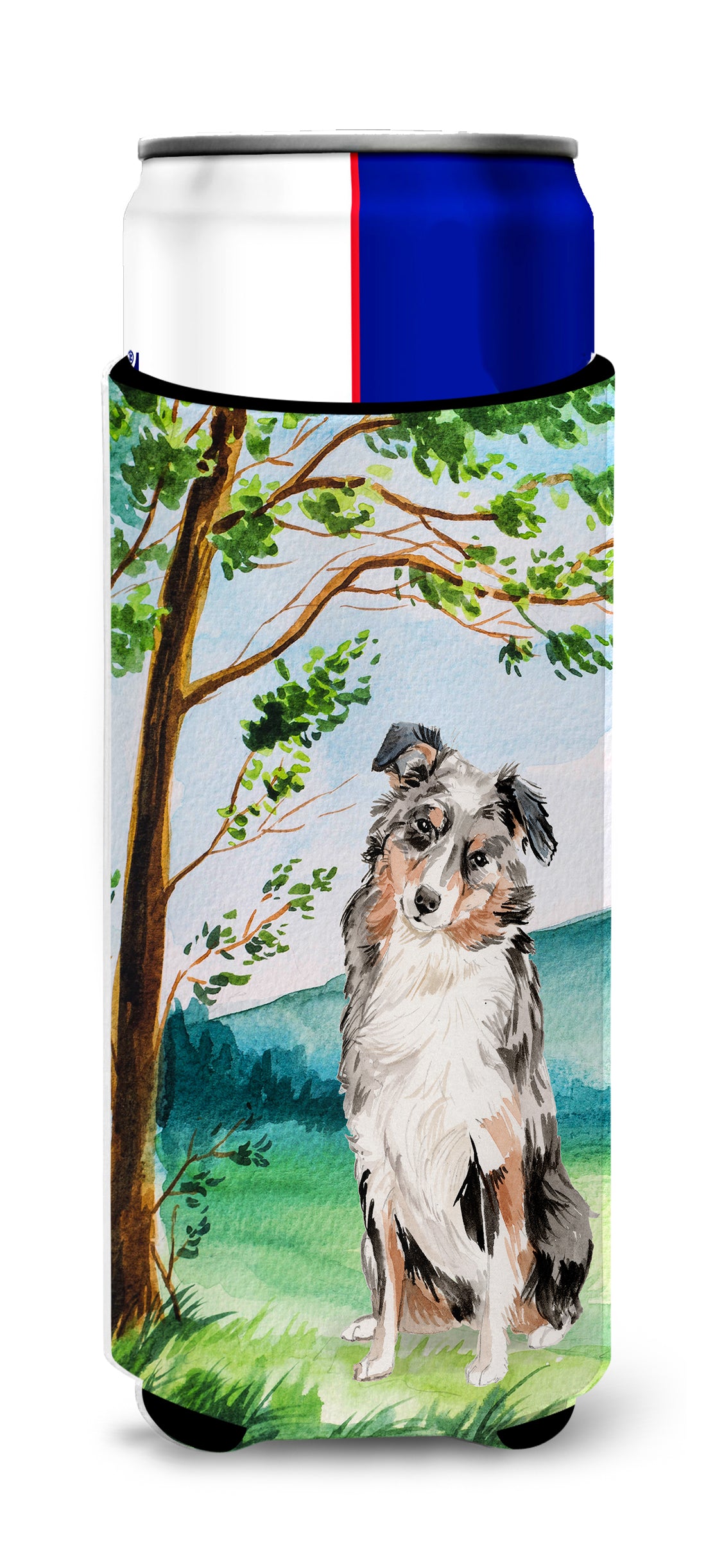 Under the Tree Australian Shepherd  Ultra Hugger for slim cans CK2030MUK  the-store.com.