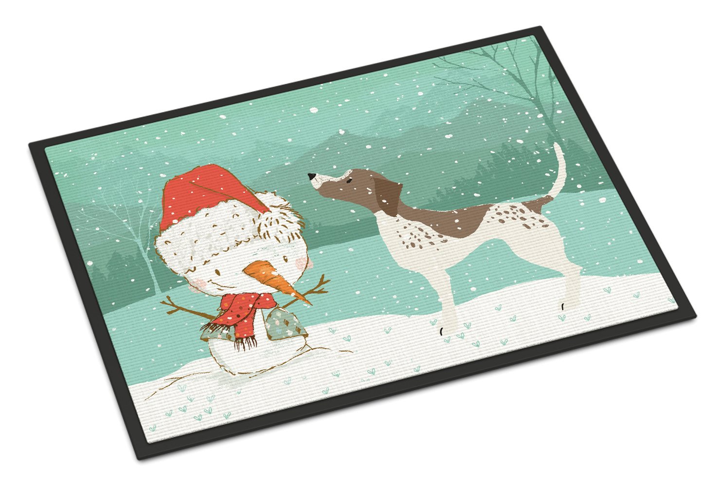 German Shorthair Snowman Christmas Indoor or Outdoor Mat 24x36 CK2045JMAT by Caroline's Treasures