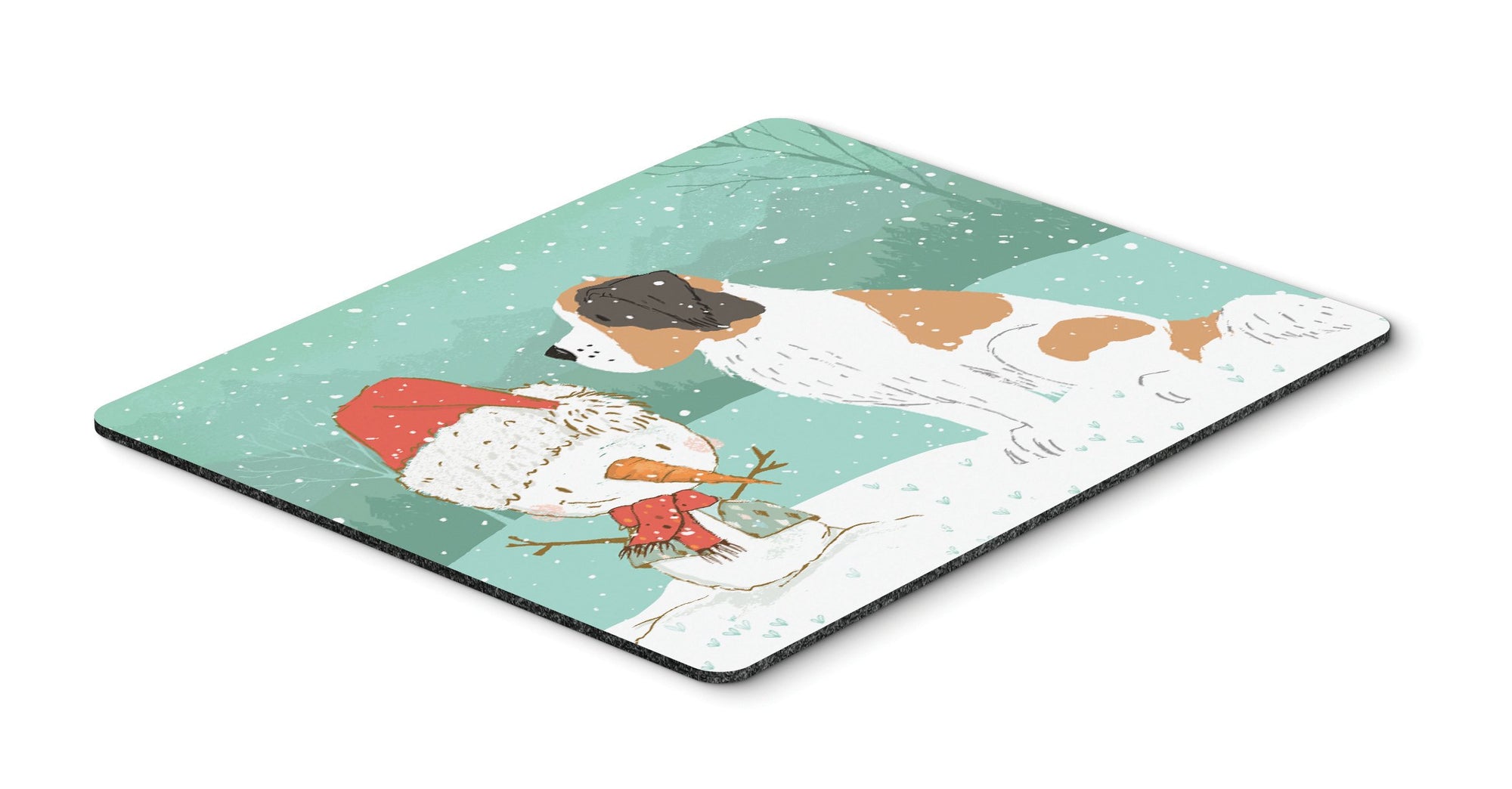 Saint Bernard Snowman Christmas Mouse Pad, Hot Pad or Trivet CK2050MP by Caroline's Treasures