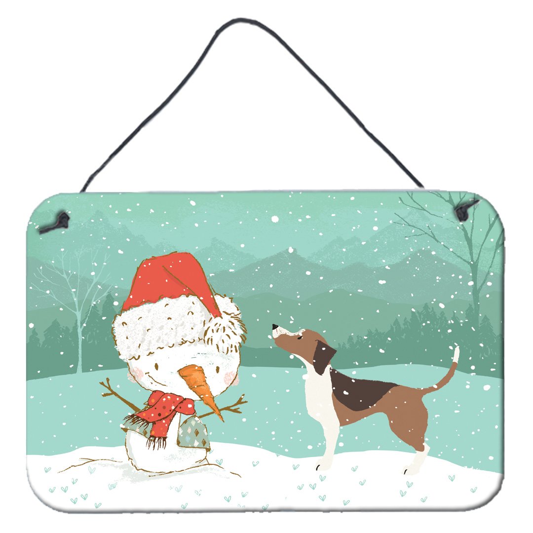 Beagle Snowman Christmas Wall or Door Hanging Prints CK2052DS812 by Caroline&#39;s Treasures