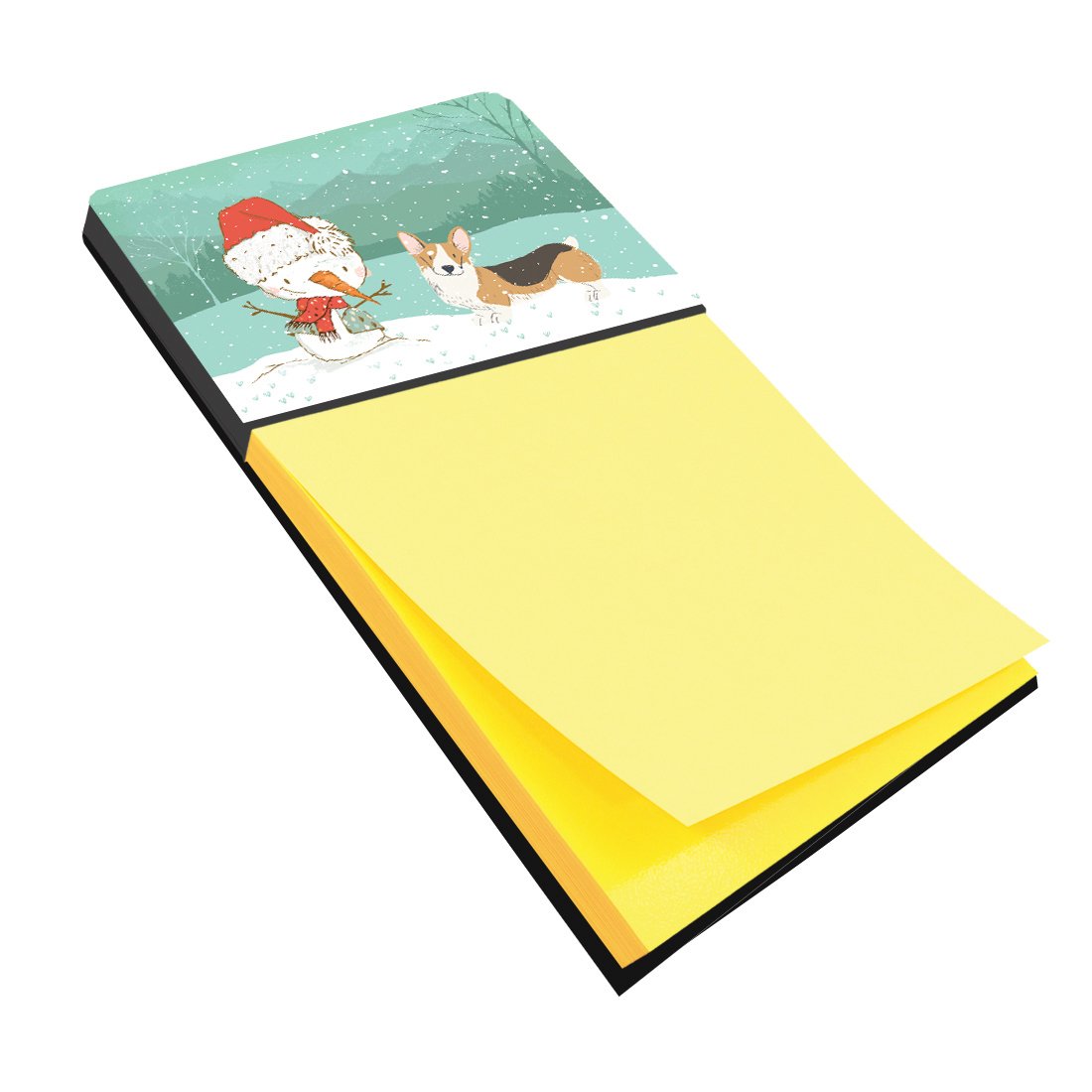 Tricolor Pembroke Corgi Snowman Christmas Sticky Note Holder CK2061SN by Caroline&#39;s Treasures