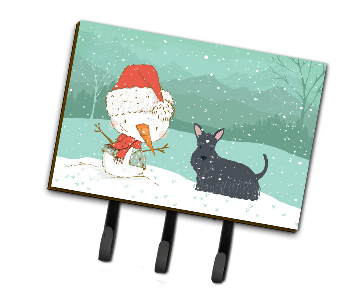 Scottish Terrier Snowman Christmas Leash or Key Holder CK2068TH68  the-store.com.