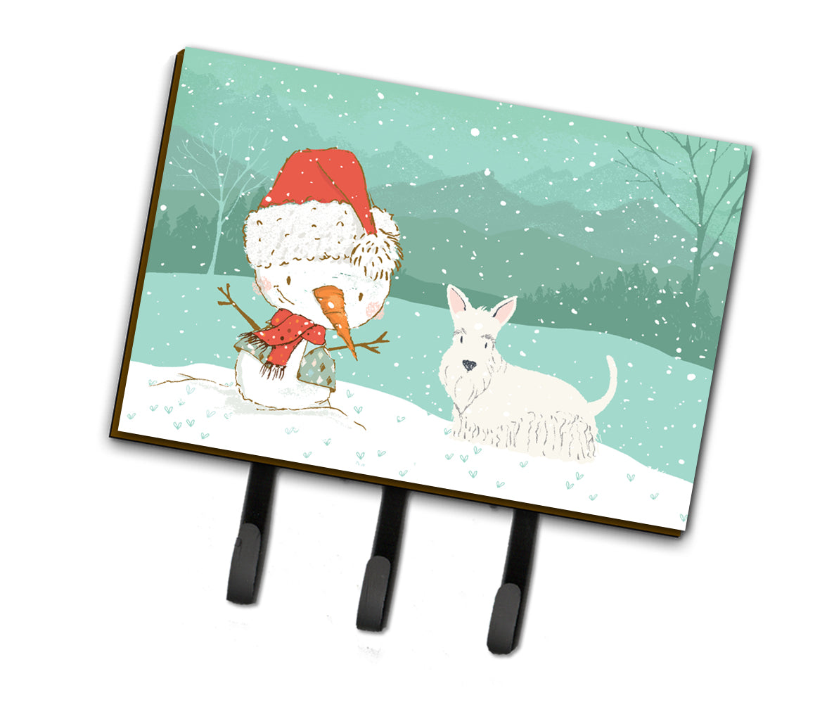 Wheaten Scottish Terrier Snowman Christmas Leash or Key Holder CK2069TH68  the-store.com.