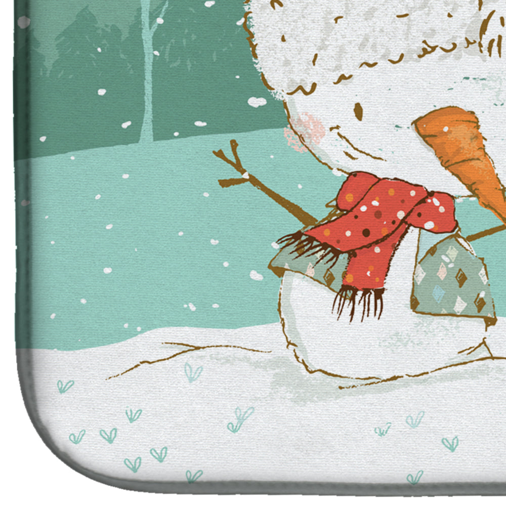 English Springer Spaniel Snowman Christmas Dish Drying Mat CK2073DDM  the-store.com.