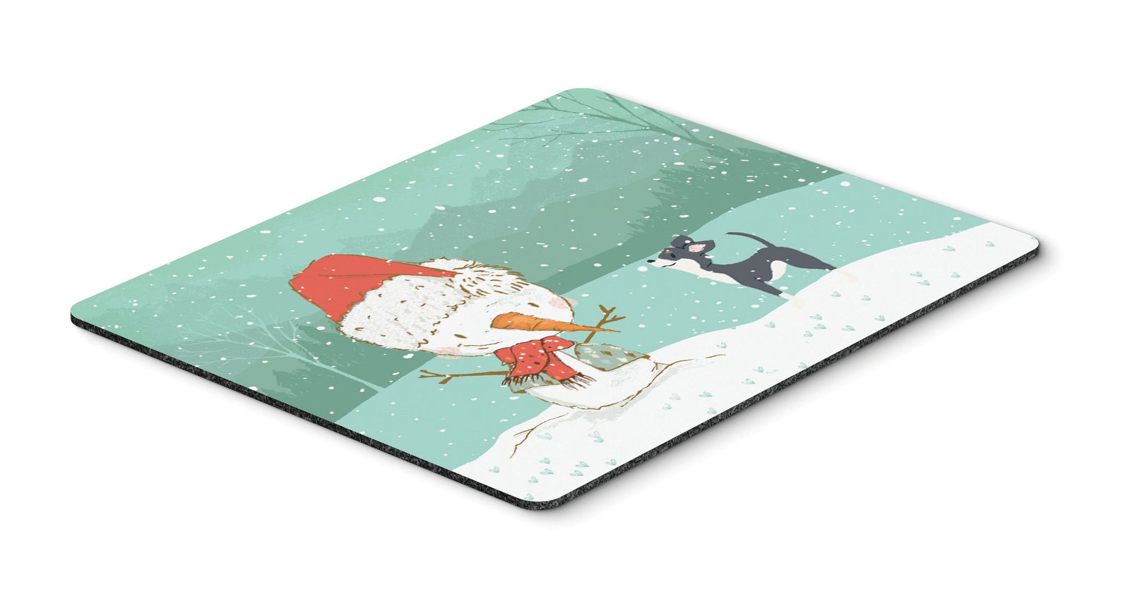 Black Chihuahua Snowman Christmas Mouse Pad, Hot Pad or Trivet CK2080MP by Caroline's Treasures