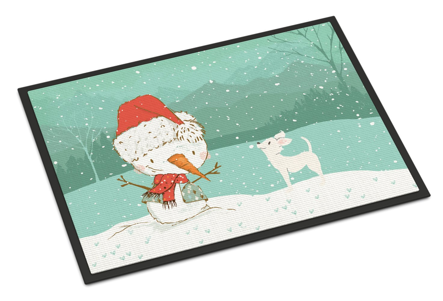 White Chihuahua Snowman Christmas Indoor or Outdoor Mat 24x36 CK2082JMAT by Caroline's Treasures