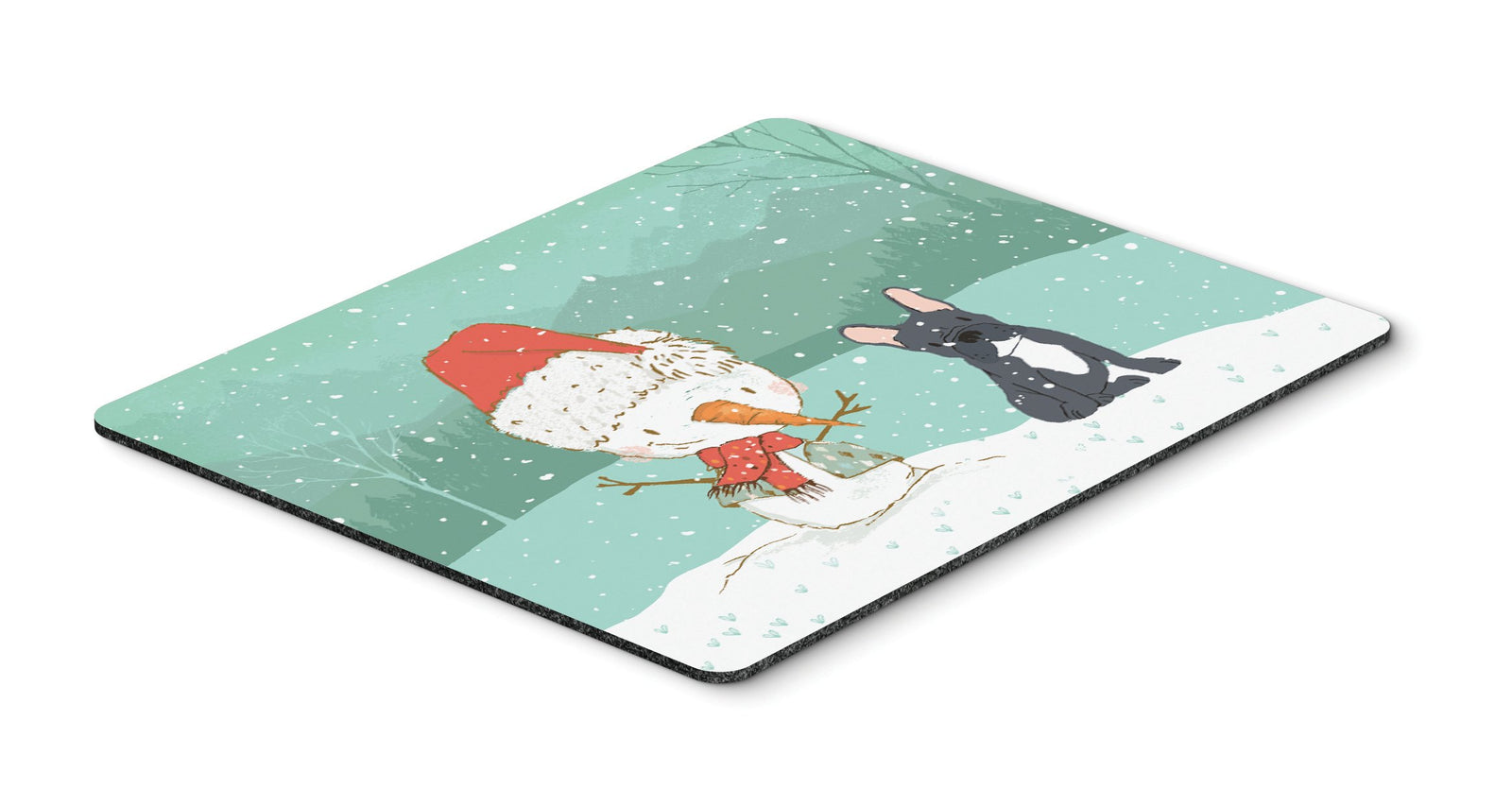 Black French Bulldog Snowman Christmas Mouse Pad, Hot Pad or Trivet CK2085MP by Caroline's Treasures