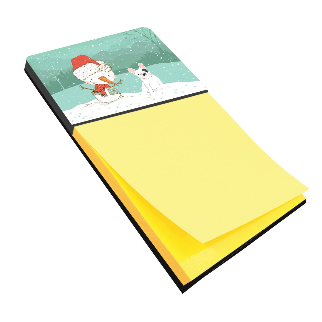 Piebald French Bulldog Snowman Christmas Sticky Note Holder CK2087SN by Caroline's Treasures