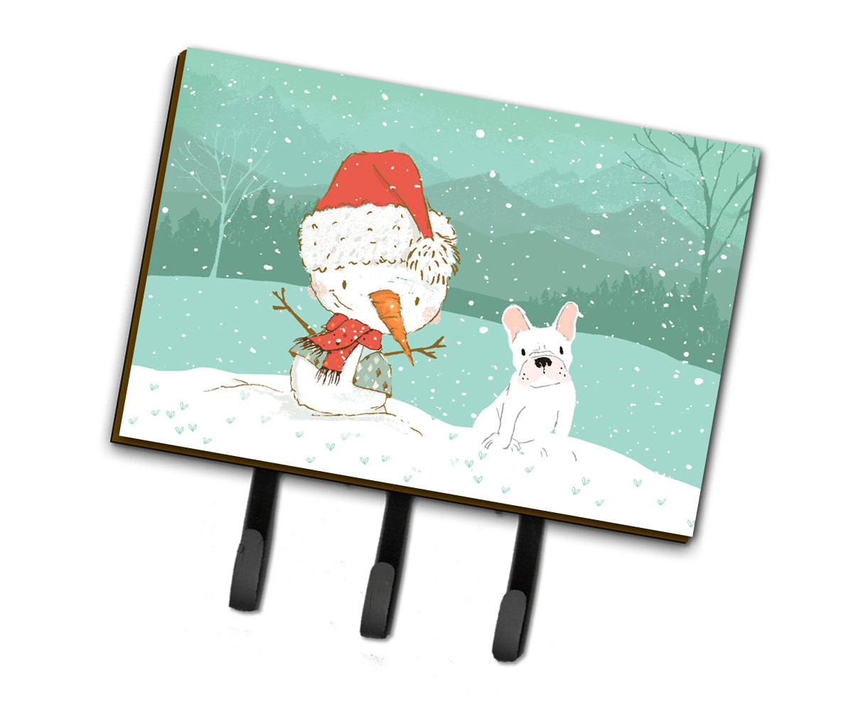 White French Bulldog Snowman Christmas Leash or Key Holder CK2088TH68  the-store.com.