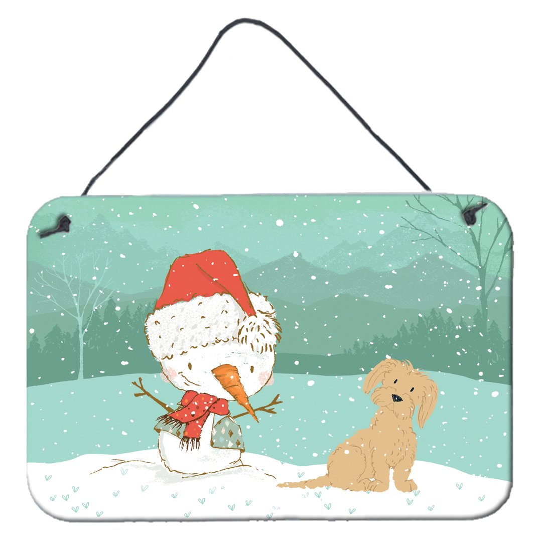 Brown Maltese Snowman Christmas Wall or Door Hanging Prints CK2093DS812 by Caroline&#39;s Treasures