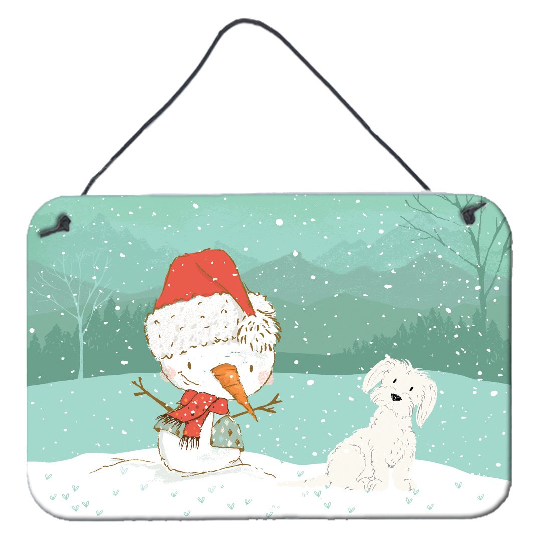 Maltese Snowman Christmas Wall or Door Hanging Prints CK2094DS812 by Caroline's Treasures