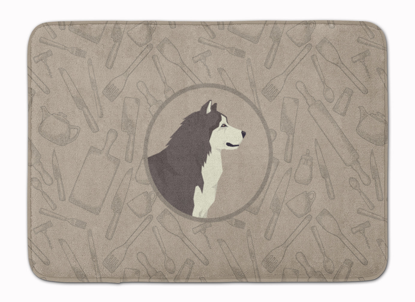 Alaskan Malamute In the Kitchen Machine Washable Memory Foam Mat CK2160RUG - the-store.com