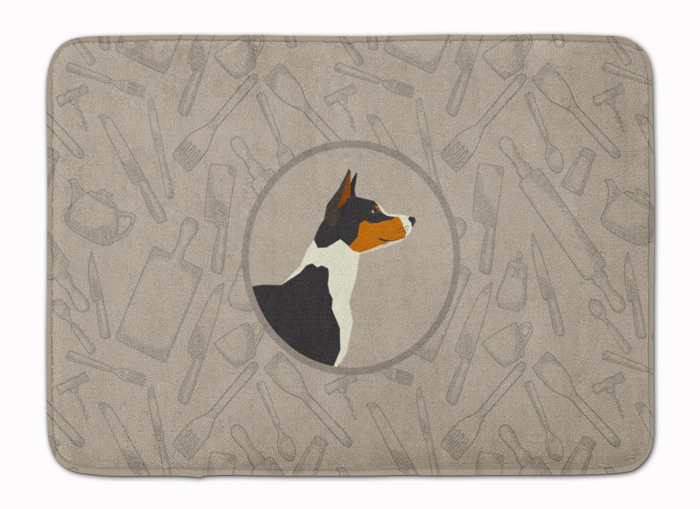 Basenji In the Kitchen Machine Washable Memory Foam Mat CK2164RUG - the-store.com