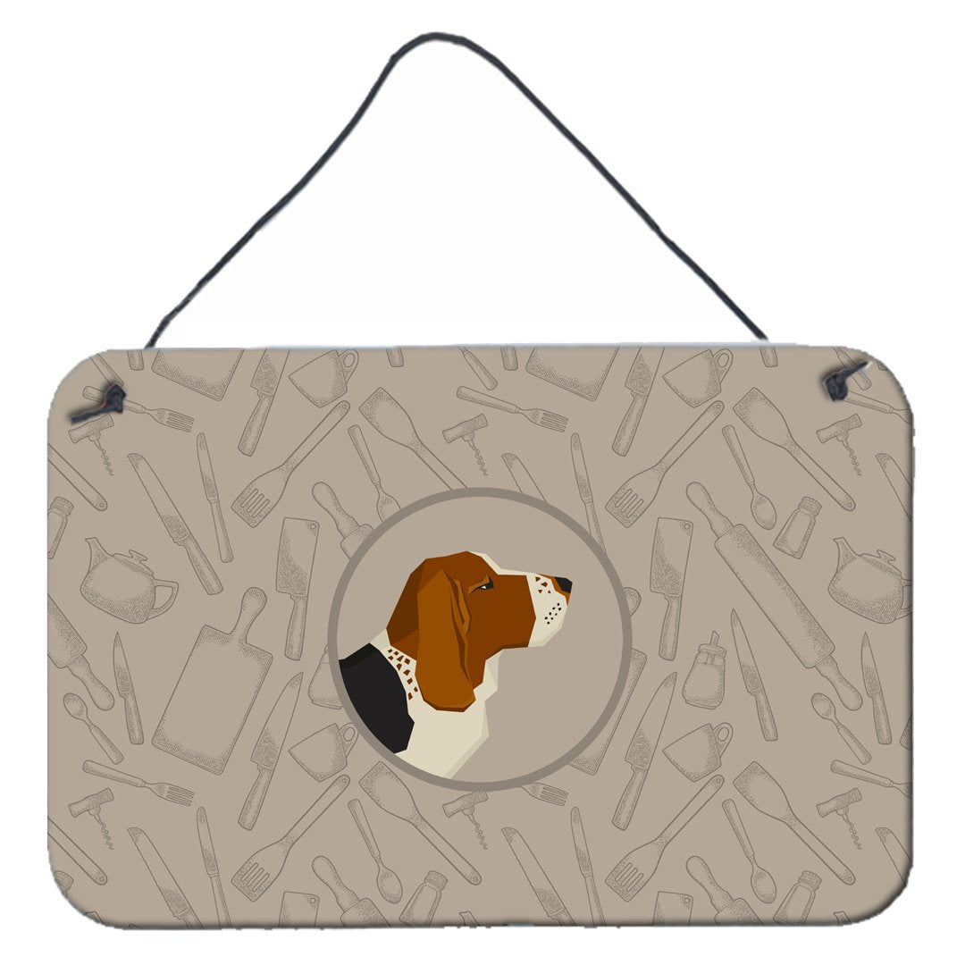 Basset Hound In the Kitchen Wall or Door Hanging Prints CK2165DS812 by Caroline's Treasures