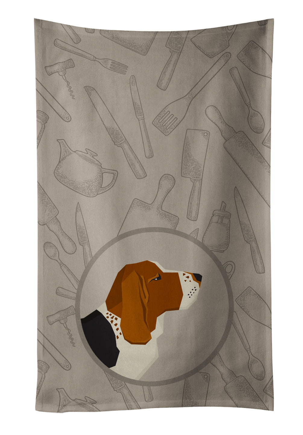 Basset Hound In the Kitchen Kitchen Towel CK2165KTWL - the-store.com