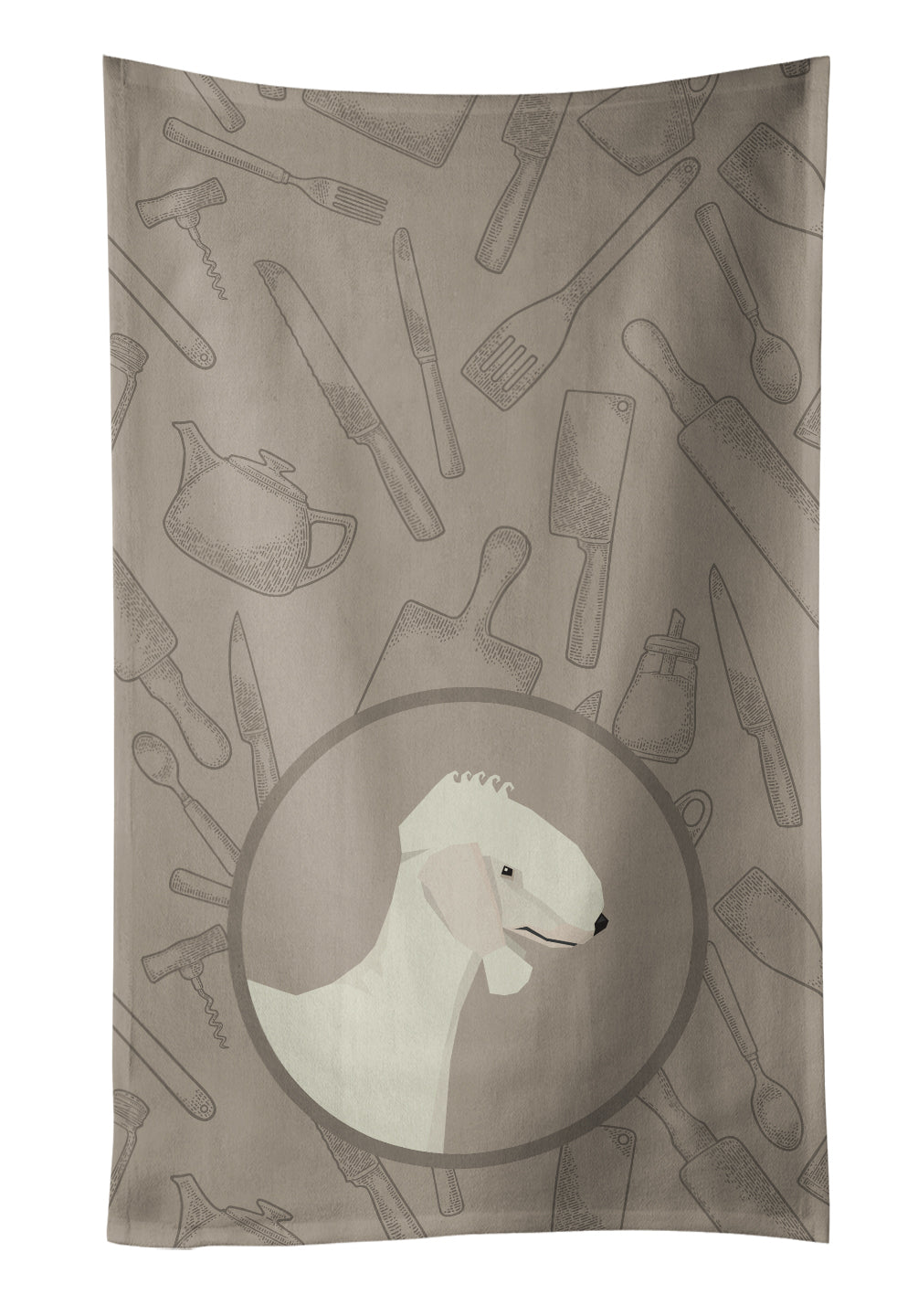 Bedlington Terrier In the Kitchen Kitchen Towel CK2167KTWL - the-store.com