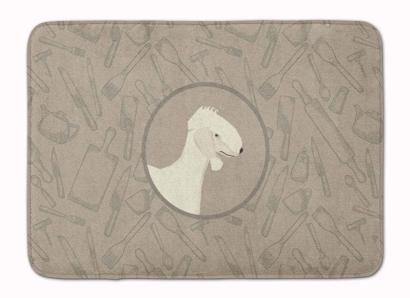 Bedlington Terrier In the Kitchen Machine Washable Memory Foam Mat CK2167RUG - the-store.com