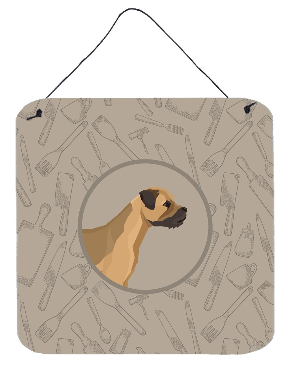 Border Terrier In the Kitchen Wall or Door Hanging Prints CK2170DS66 by Caroline's Treasures