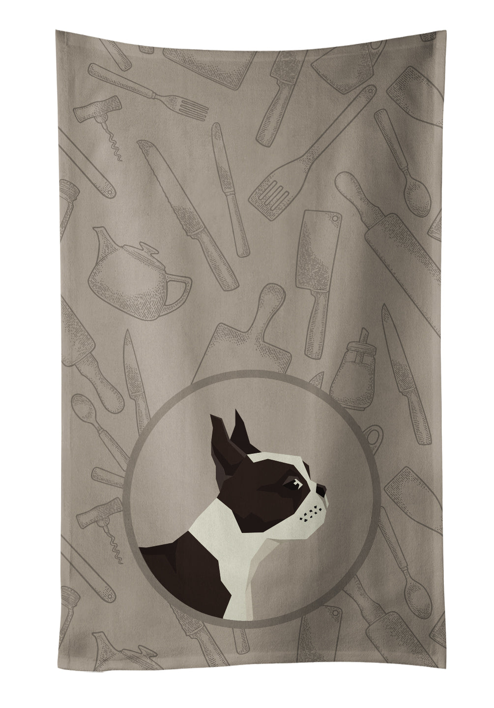 Boston Terrier In the Kitchen Kitchen Towel CK2172KTWL - the-store.com