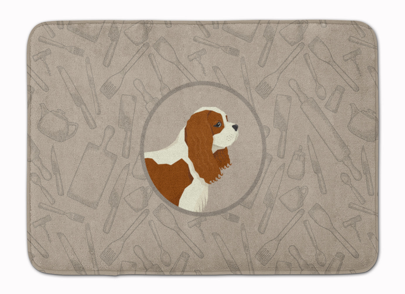 Cavalier Spaniel In the Kitchen Machine Washable Memory Foam Mat CK2176RUG - the-store.com