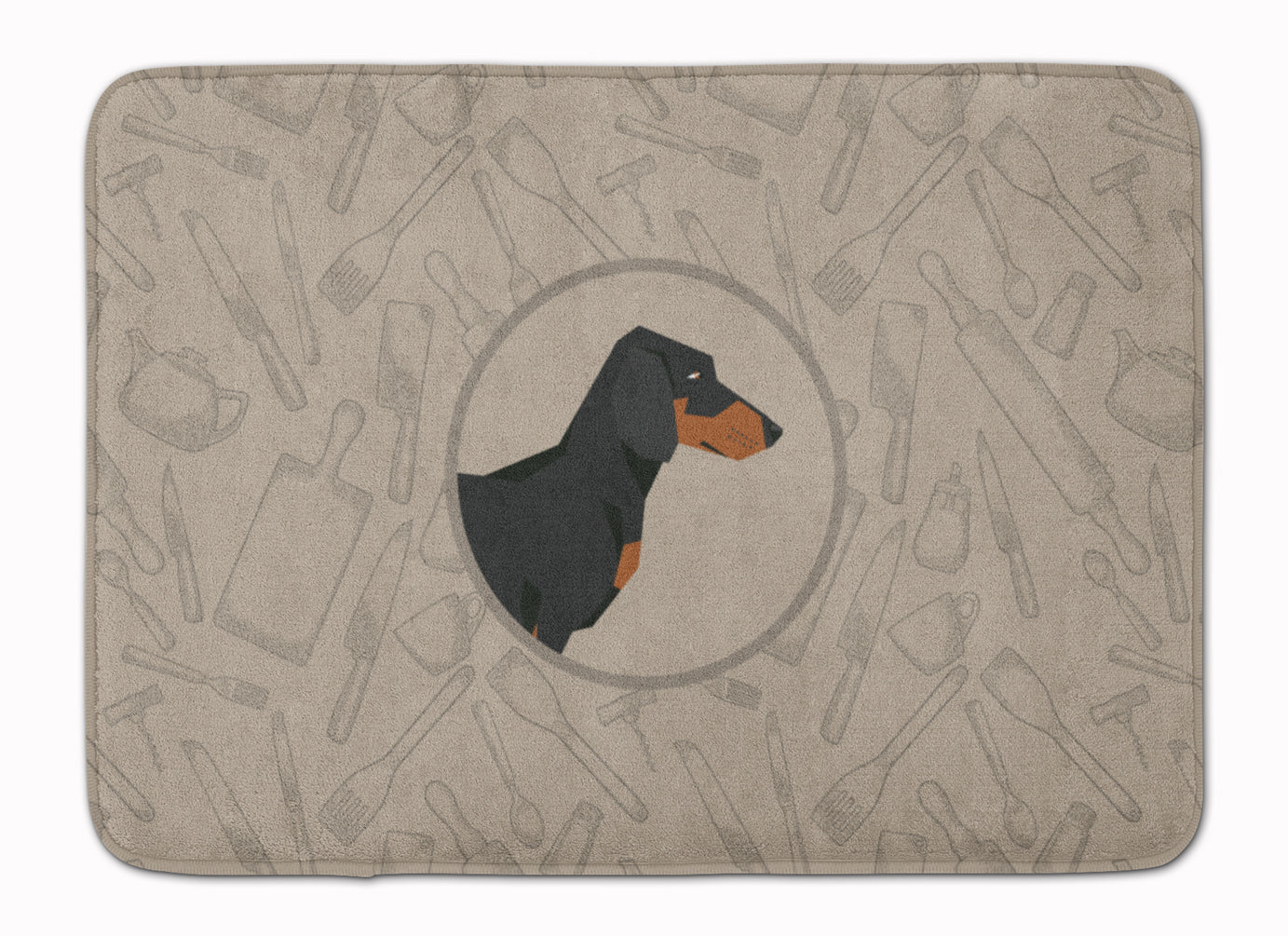 Dachshund In the Kitchen Machine Washable Memory Foam Mat CK2180RUG - the-store.com