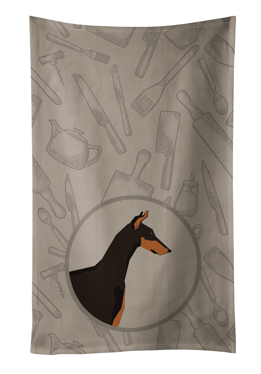 Doberman Pinscher In the Kitchen Kitchen Towel CK2182KTWL - the-store.com