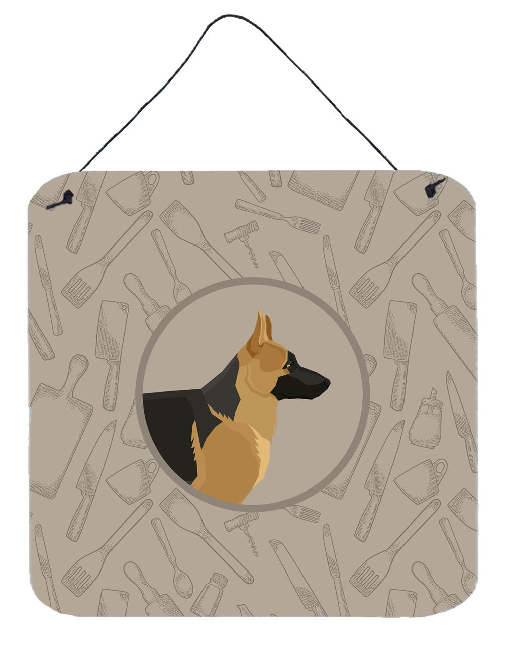 German Shepherd In the Kitchen Wall or Door Hanging Prints CK2187DS66 by Caroline&#39;s Treasures