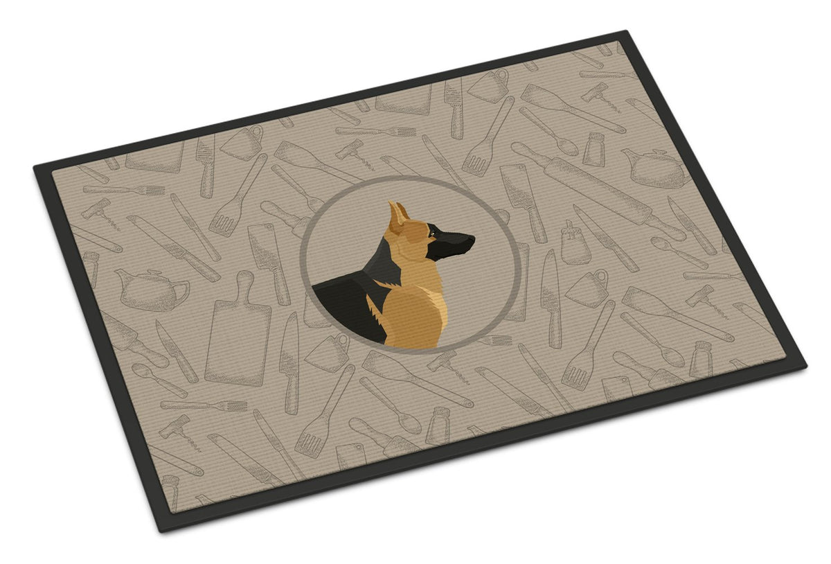 German Shepherd In the Kitchen Indoor or Outdoor Mat 24x36 CK2187JMAT by Caroline&#39;s Treasures