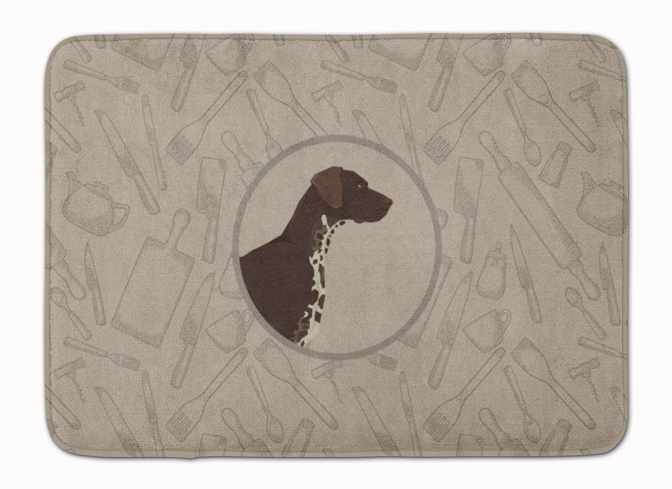 German Shorthaired Pointer In the Kitchen Machine Washable Memory Foam Mat CK2188RUG - the-store.com