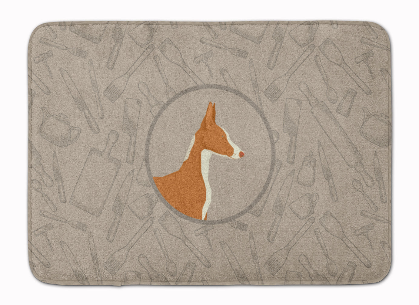 Ibizan Hound In the Kitchen Machine Washable Memory Foam Mat CK2192RUG - the-store.com