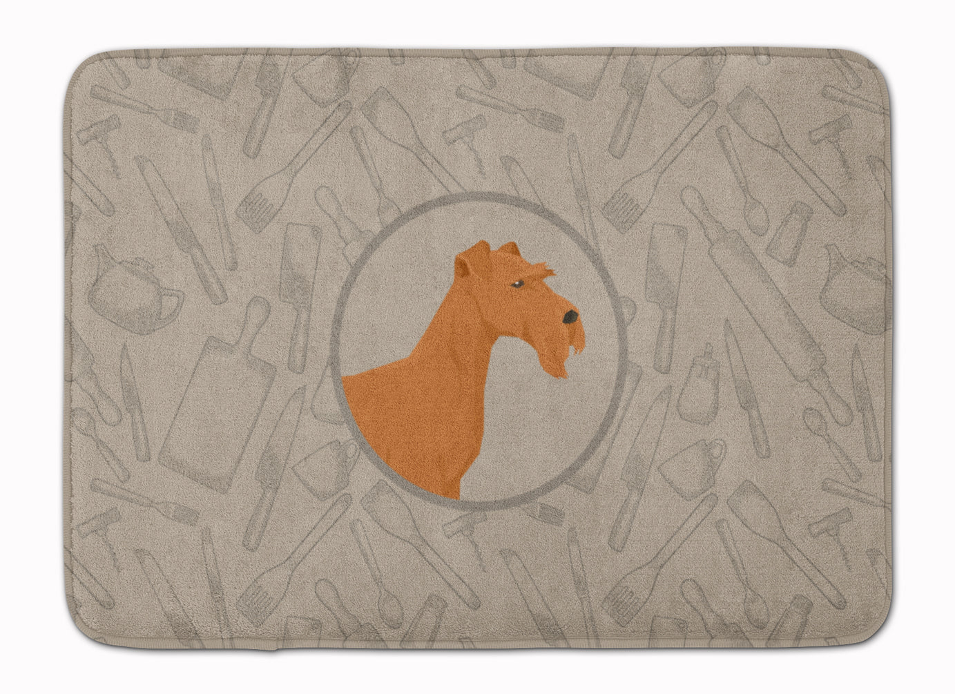 Irish Terrier In the Kitchen Machine Washable Memory Foam Mat CK2193RUG - the-store.com