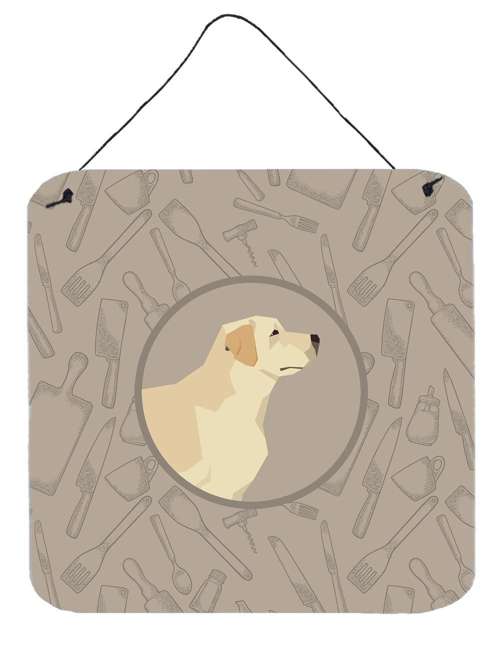 Labrador Retriever In the Kitchen Wall or Door Hanging Prints CK2196DS66 by Caroline&#39;s Treasures