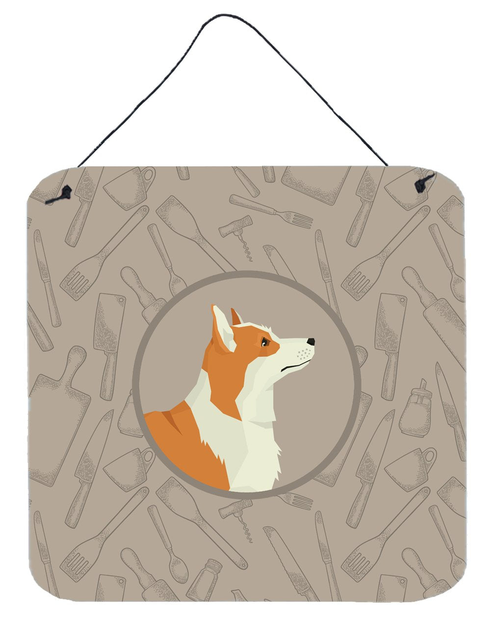 Pembroke Corgi In the Kitchen Wall or Door Hanging Prints CK2201DS66 by Caroline&#39;s Treasures