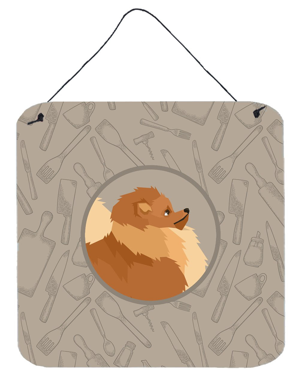 Pomeranian In the Kitchen Wall or Door Hanging Prints CK2202DS66 by Caroline&#39;s Treasures