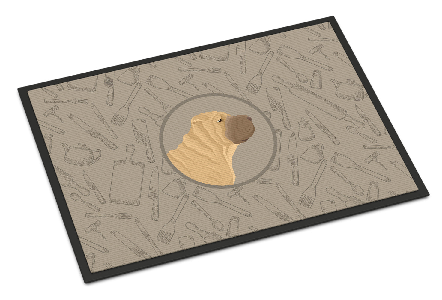 Shar Pei In the Kitchen Indoor or Outdoor Mat 18x27 CK2209MAT - the-store.com