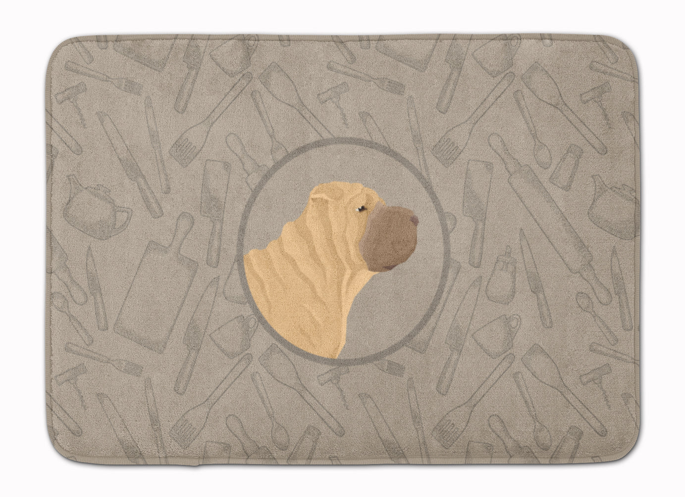 Shar Pei In the Kitchen Machine Washable Memory Foam Mat CK2209RUG - the-store.com